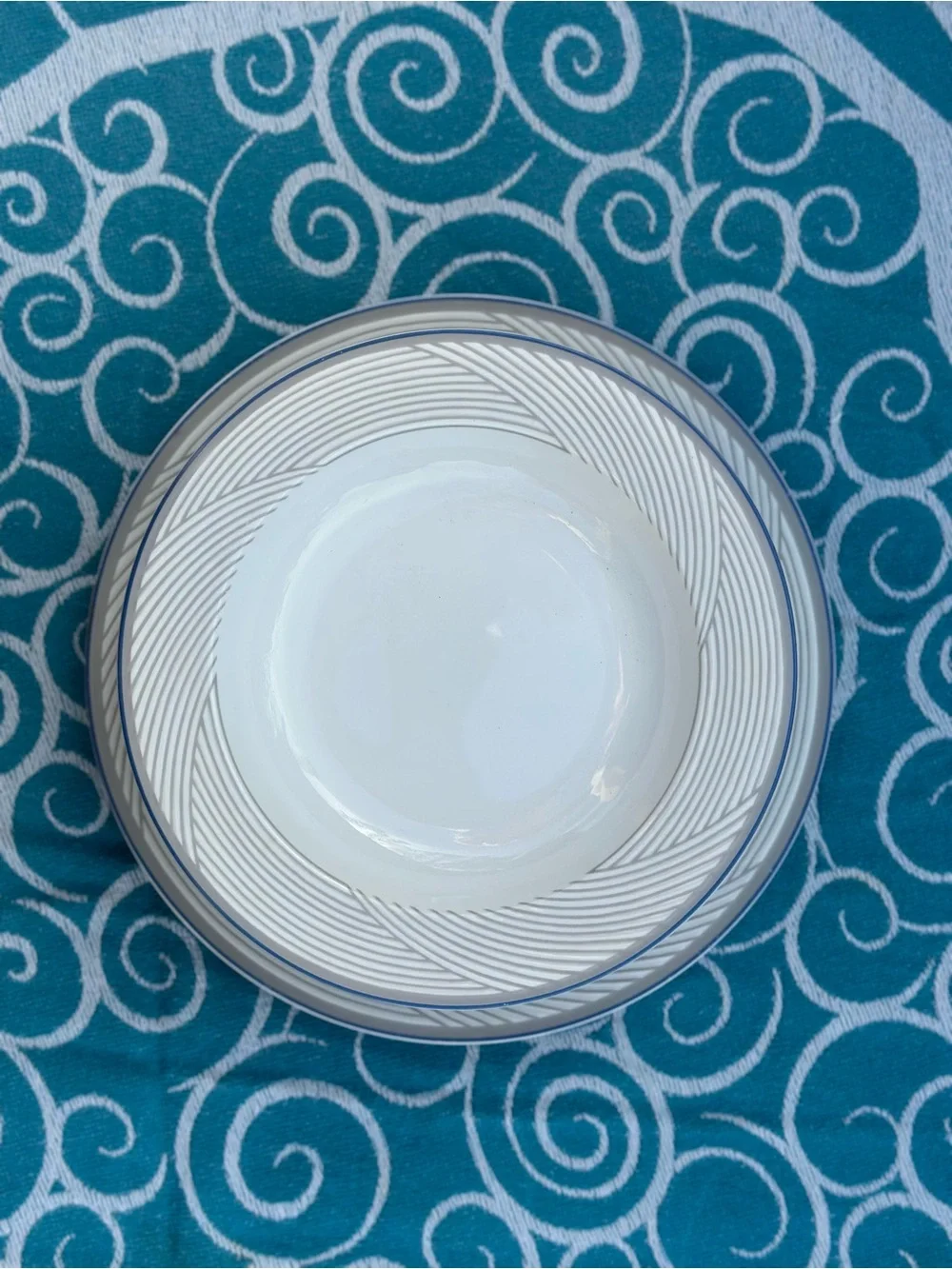DANSK Tapestry Winter White & Twill Dinnerware - NO CHIPS - 21 Individual pieces